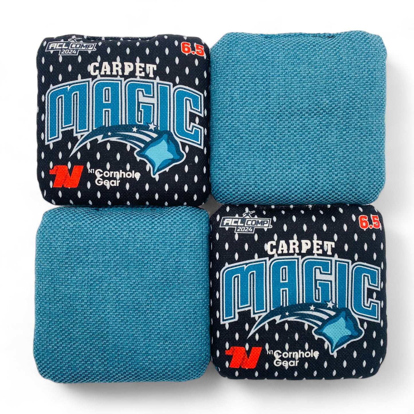 Carpet Magic | N1 Cornhole Gear | Cornhole Bags | Set of 4 | Speed: 4/6.5