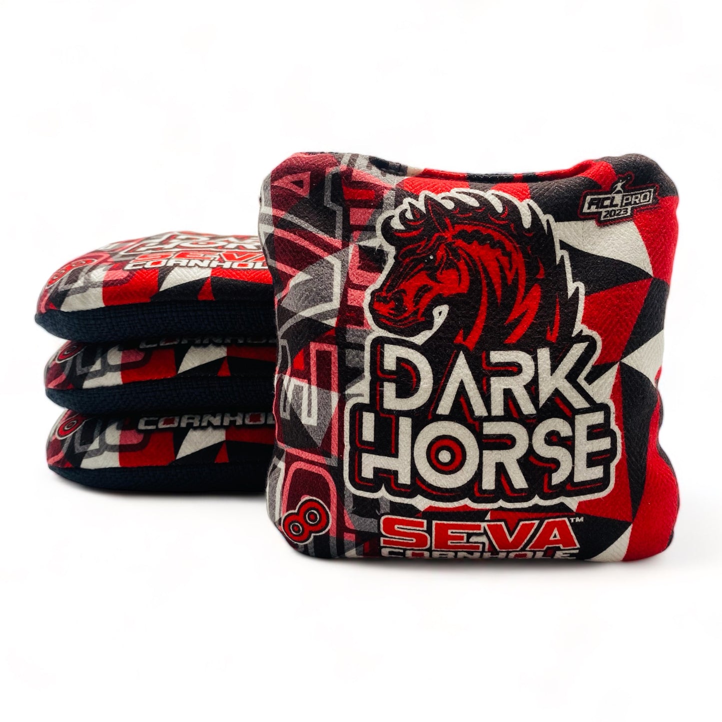 Dark Horse | SEVA | Cornhole Bags | Set of 4 | Speed 5/8