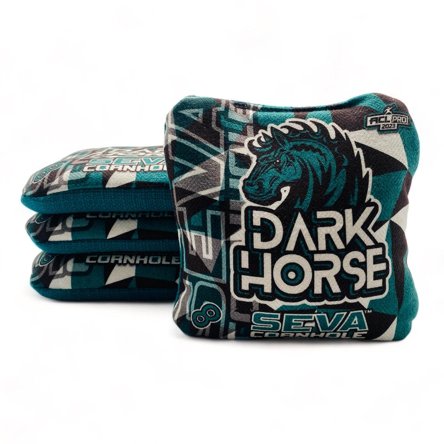 Dark Horse | SEVA | Cornhole Bags | Set of 4 | Speed 5/8