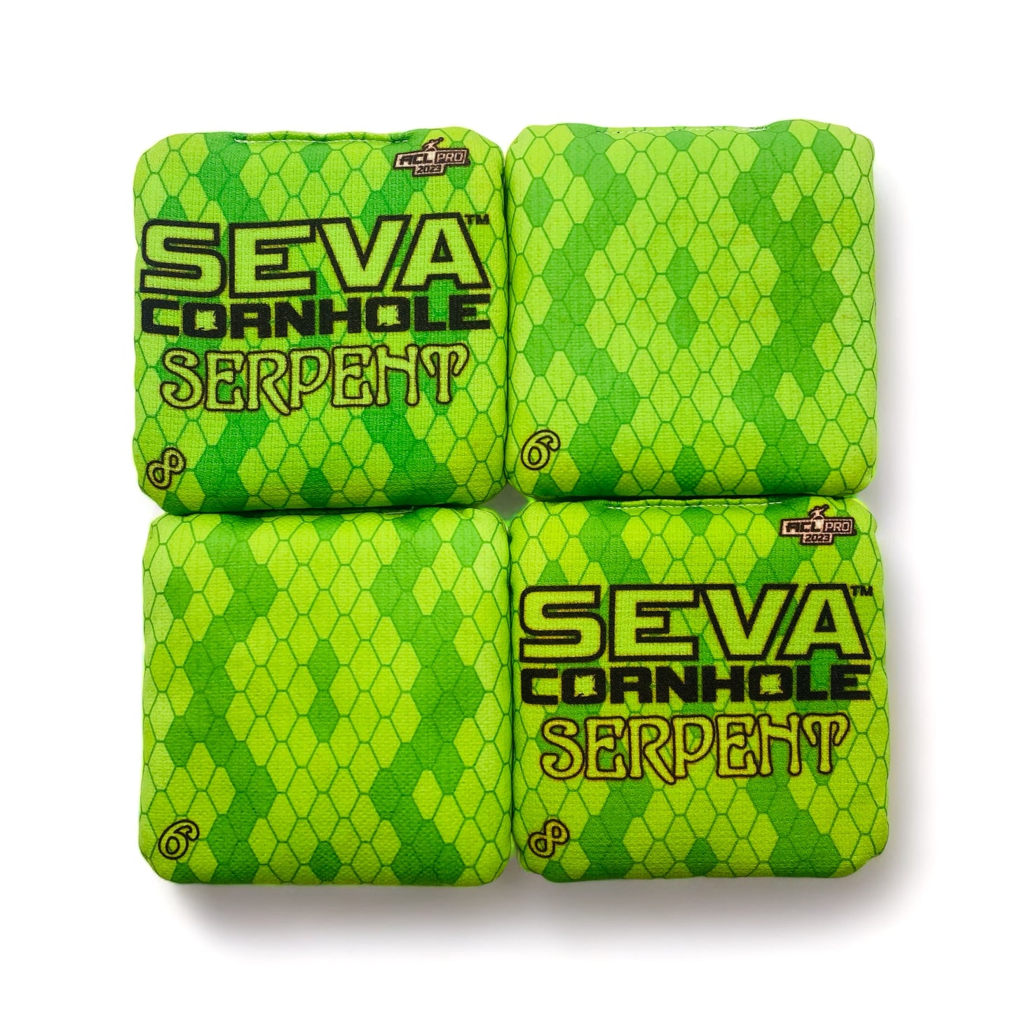 Serpent | SEVA | Cornhole Bags | Set of 4 | Speed 6/8