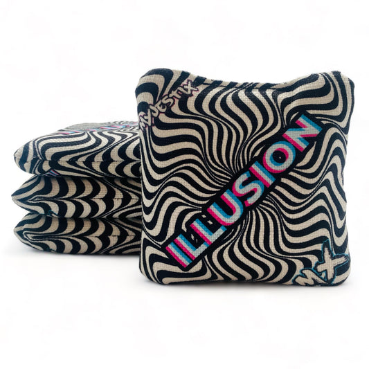 Illusion | MX Cornhole | Cornhole Bags | Set of 4 | Speed: 7/10